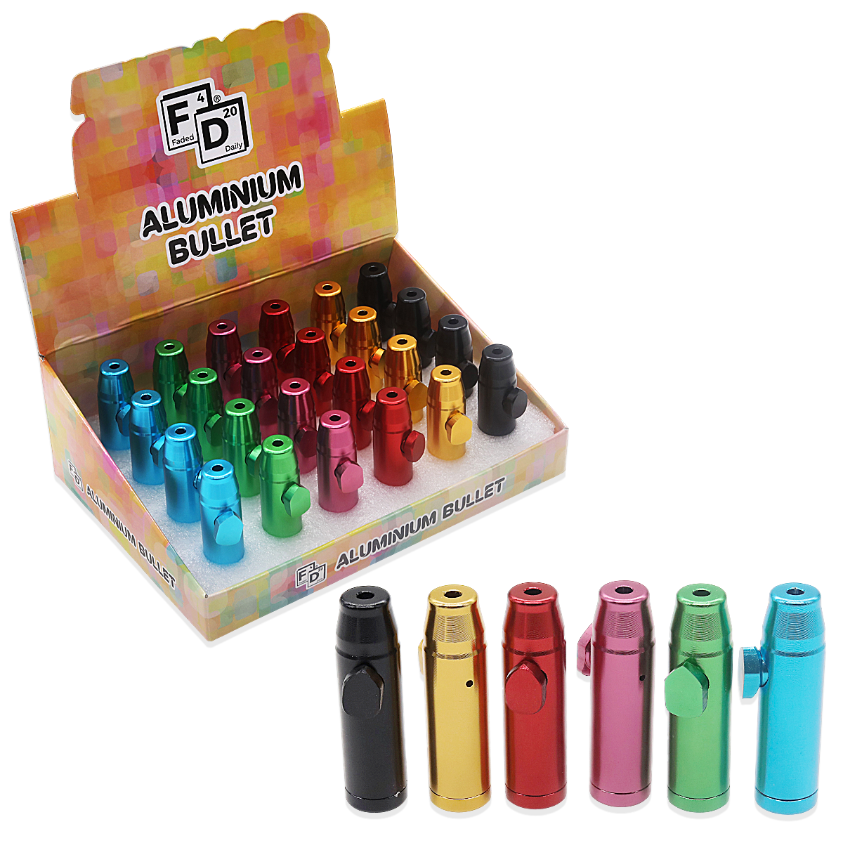 Faded Daily Bullet Metal Pipe (FDX5124) | 24 Count Display product image